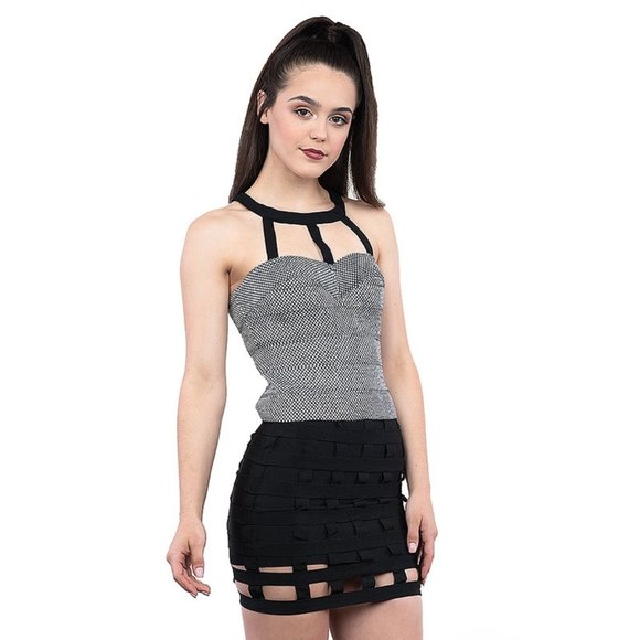 Caged Mini Bandage Skirt - Picture 1 of 3